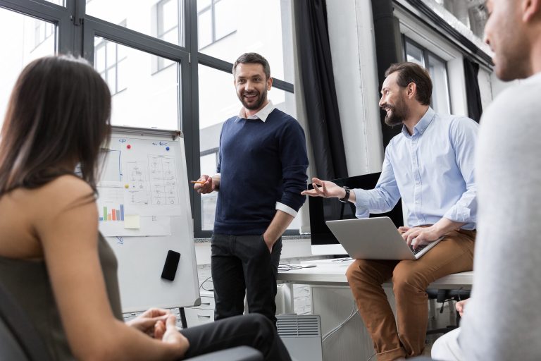 business-coworkers-discussing-new-ideas